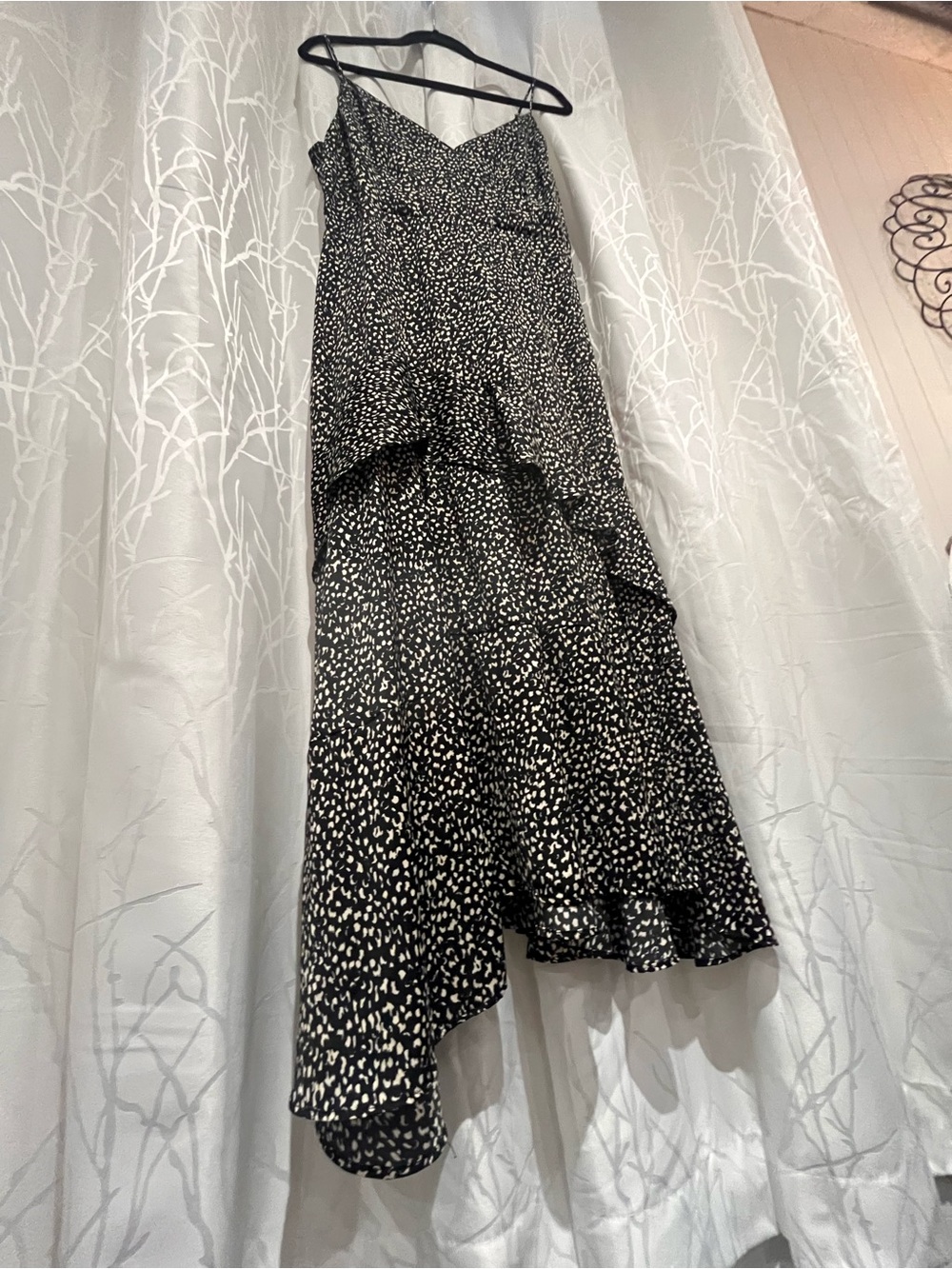 Dynamite Black and White Printed Slip Dress
